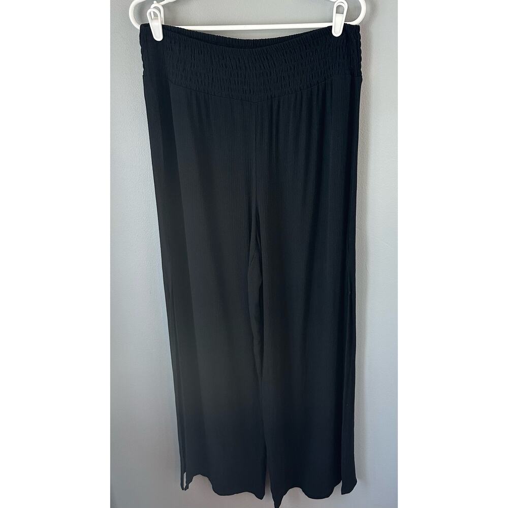 Kona Sol Smocked Waist Side Slip Beach Cover-up pants Size Small - Picture 2 of 6